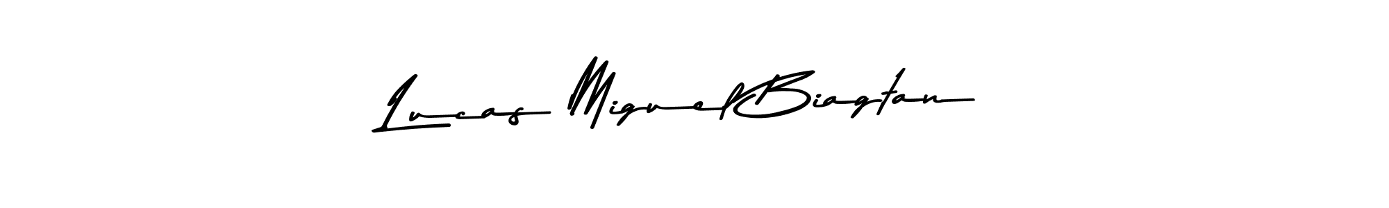 Design your own signature with our free online signature maker. With this signature software, you can create a handwritten (Asem Kandis PERSONAL USE) signature for name Lucas Miguel Biagtan. Lucas Miguel Biagtan signature style 9 images and pictures png