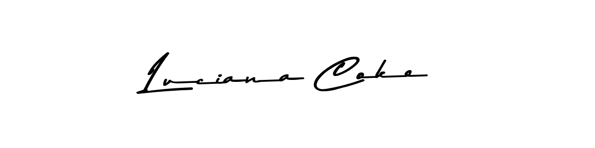 How to make Luciana Coke signature? Asem Kandis PERSONAL USE is a professional autograph style. Create handwritten signature for Luciana Coke name. Luciana Coke signature style 9 images and pictures png