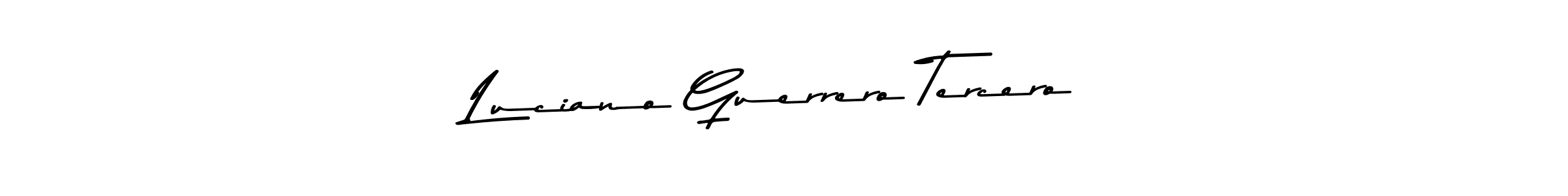 How to make Luciano Guerrero Tercero name signature. Use Asem Kandis PERSONAL USE style for creating short signs online. This is the latest handwritten sign. Luciano Guerrero Tercero signature style 9 images and pictures png