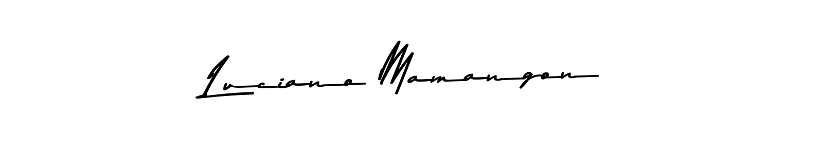 Create a beautiful signature design for name Luciano Mamangon. With this signature (Asem Kandis PERSONAL USE) fonts, you can make a handwritten signature for free. Luciano Mamangon signature style 9 images and pictures png