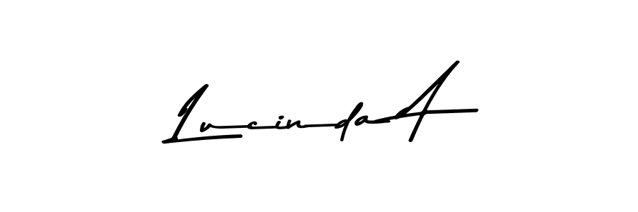 Also You can easily find your signature by using the search form. We will create Lucinda A name handwritten signature images for you free of cost using Asem Kandis PERSONAL USE sign style. Lucinda A signature style 9 images and pictures png