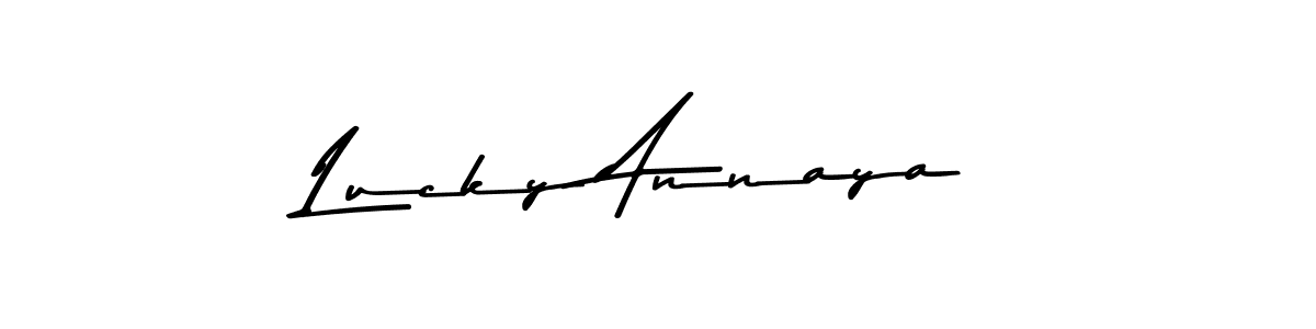 Make a beautiful signature design for name Lucky Annaya. Use this online signature maker to create a handwritten signature for free. Lucky Annaya signature style 9 images and pictures png