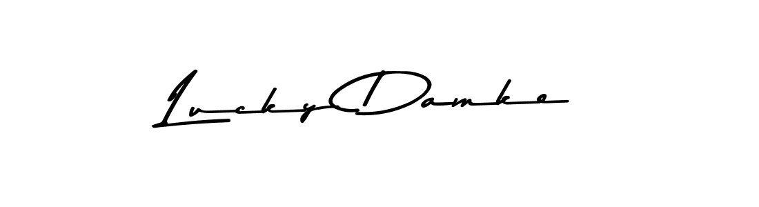 You should practise on your own different ways (Asem Kandis PERSONAL USE) to write your name (Lucky Damke) in signature. don't let someone else do it for you. Lucky Damke signature style 9 images and pictures png