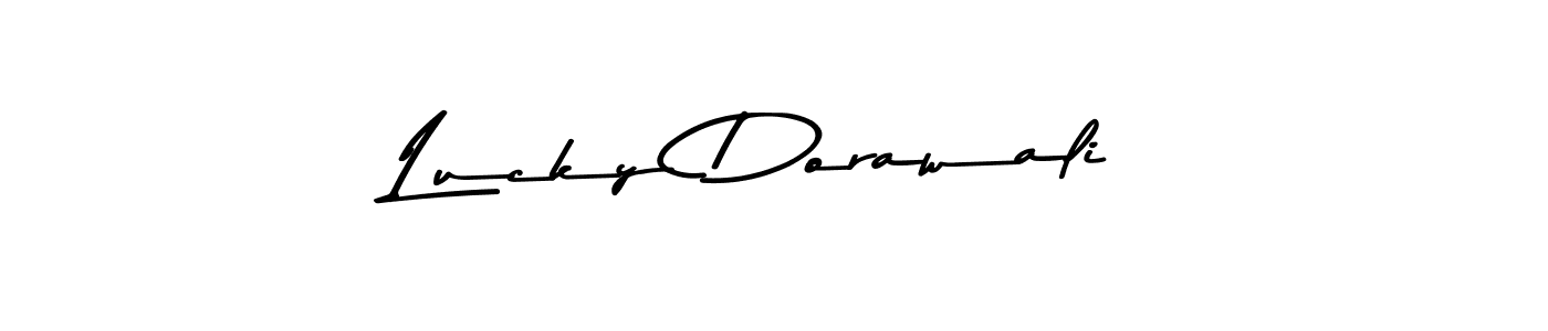 This is the best signature style for the Lucky Dorawali name. Also you like these signature font (Asem Kandis PERSONAL USE). Mix name signature. Lucky Dorawali signature style 9 images and pictures png
