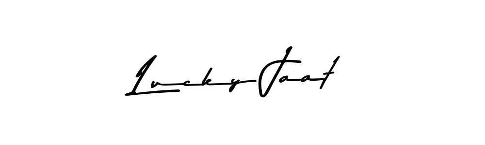 Create a beautiful signature design for name Lucky Jaat. With this signature (Asem Kandis PERSONAL USE) fonts, you can make a handwritten signature for free. Lucky Jaat signature style 9 images and pictures png