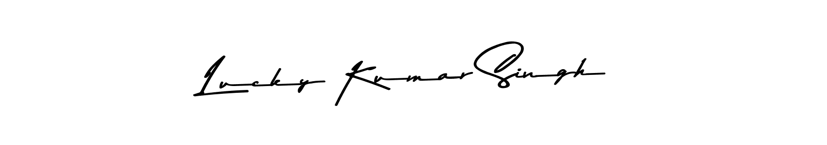 Use a signature maker to create a handwritten signature online. With this signature software, you can design (Asem Kandis PERSONAL USE) your own signature for name Lucky Kumar Singh. Lucky Kumar Singh signature style 9 images and pictures png