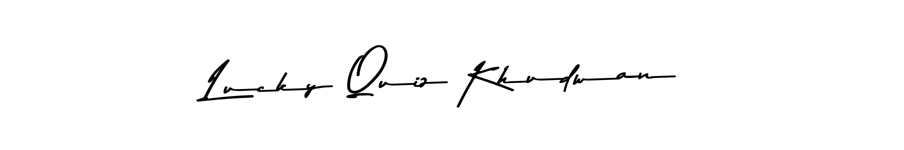 Here are the top 10 professional signature styles for the name Lucky Quiz Khudwan. These are the best autograph styles you can use for your name. Lucky Quiz Khudwan signature style 9 images and pictures png