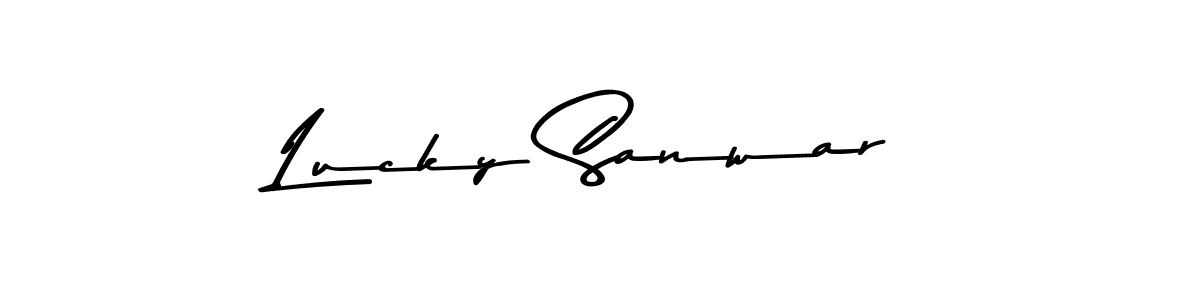 The best way (Asem Kandis PERSONAL USE) to make a short signature is to pick only two or three words in your name. The name Lucky Sanwar include a total of six letters. For converting this name. Lucky Sanwar signature style 9 images and pictures png