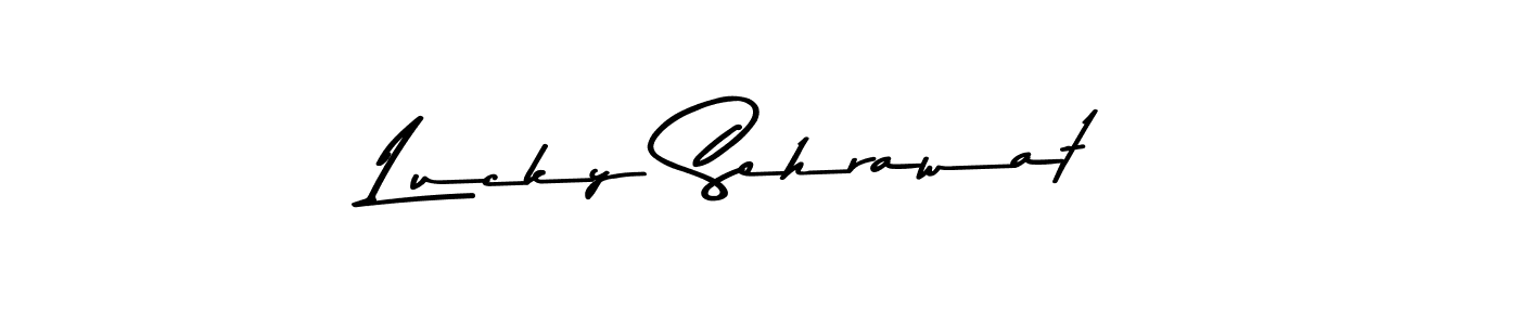 You should practise on your own different ways (Asem Kandis PERSONAL USE) to write your name (Lucky Sehrawat) in signature. don't let someone else do it for you. Lucky Sehrawat signature style 9 images and pictures png