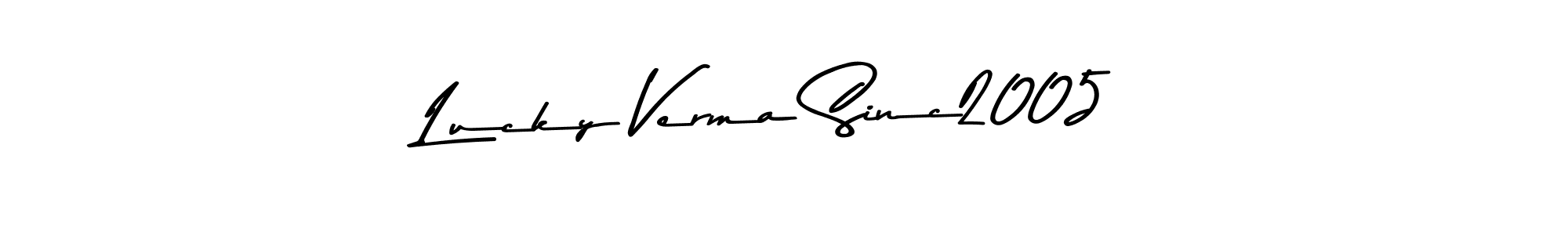 Also You can easily find your signature by using the search form. We will create Lucky Verma Sinc2005 name handwritten signature images for you free of cost using Asem Kandis PERSONAL USE sign style. Lucky Verma Sinc2005 signature style 9 images and pictures png