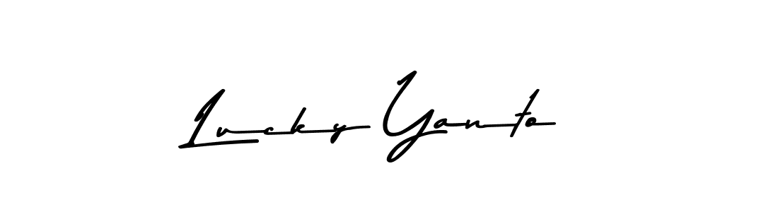 The best way (Asem Kandis PERSONAL USE) to make a short signature is to pick only two or three words in your name. The name Lucky Yanto include a total of six letters. For converting this name. Lucky Yanto signature style 9 images and pictures png