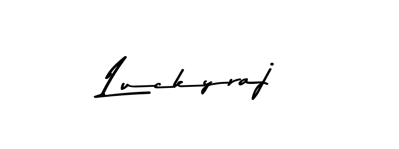 Luckyraj stylish signature style. Best Handwritten Sign (Asem Kandis PERSONAL USE) for my name. Handwritten Signature Collection Ideas for my name Luckyraj. Luckyraj signature style 9 images and pictures png