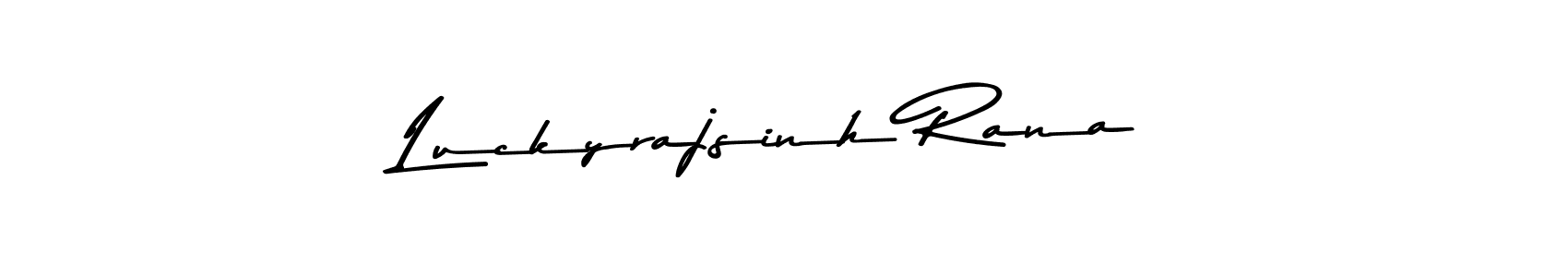 Create a beautiful signature design for name Luckyrajsinh Rana. With this signature (Asem Kandis PERSONAL USE) fonts, you can make a handwritten signature for free. Luckyrajsinh Rana signature style 9 images and pictures png