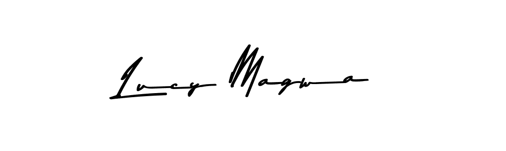 Create a beautiful signature design for name Lucy Magwa. With this signature (Asem Kandis PERSONAL USE) fonts, you can make a handwritten signature for free. Lucy Magwa signature style 9 images and pictures png