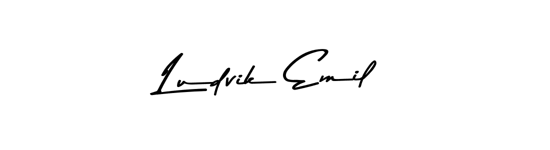 Design your own signature with our free online signature maker. With this signature software, you can create a handwritten (Asem Kandis PERSONAL USE) signature for name Ludvik Emil. Ludvik Emil signature style 9 images and pictures png