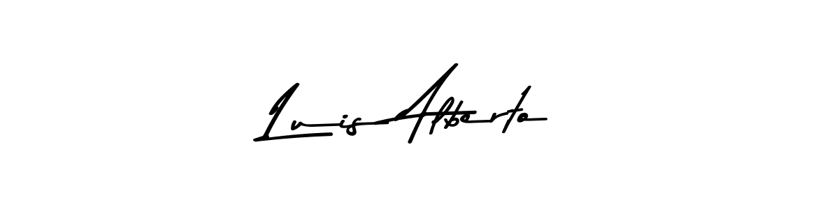 Create a beautiful signature design for name Luis Alberto. With this signature (Asem Kandis PERSONAL USE) fonts, you can make a handwritten signature for free. Luis Alberto signature style 9 images and pictures png