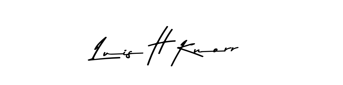 It looks lik you need a new signature style for name Luis H Knorr. Design unique handwritten (Asem Kandis PERSONAL USE) signature with our free signature maker in just a few clicks. Luis H Knorr signature style 9 images and pictures png