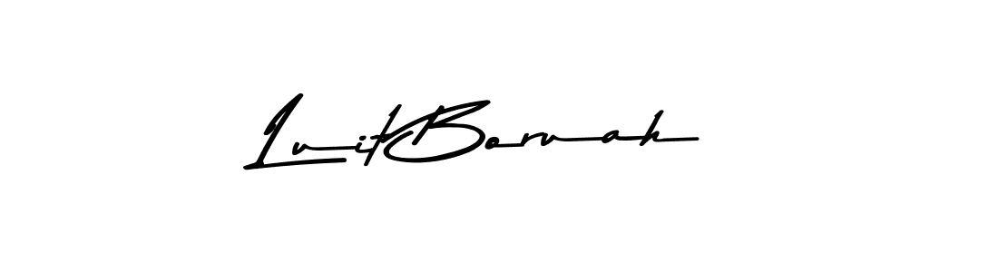 Create a beautiful signature design for name Luit Boruah. With this signature (Asem Kandis PERSONAL USE) fonts, you can make a handwritten signature for free. Luit Boruah signature style 9 images and pictures png