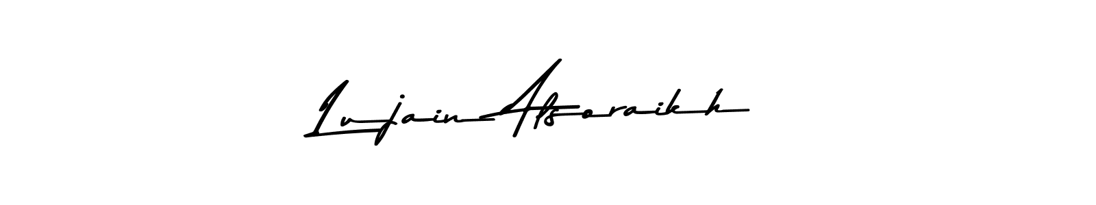 The best way (Asem Kandis PERSONAL USE) to make a short signature is to pick only two or three words in your name. The name Lujain Alsoraikh include a total of six letters. For converting this name. Lujain Alsoraikh signature style 9 images and pictures png