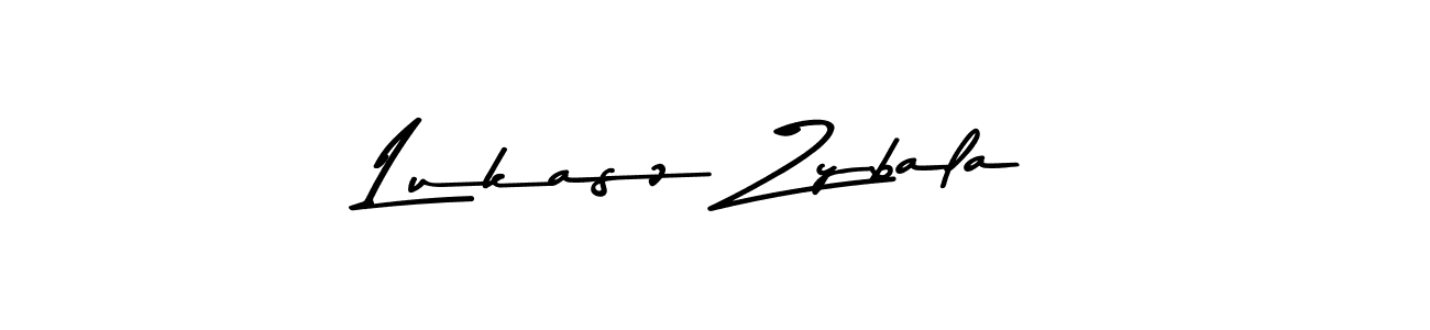 How to make Lukasz Zybala name signature. Use Asem Kandis PERSONAL USE style for creating short signs online. This is the latest handwritten sign. Lukasz Zybala signature style 9 images and pictures png