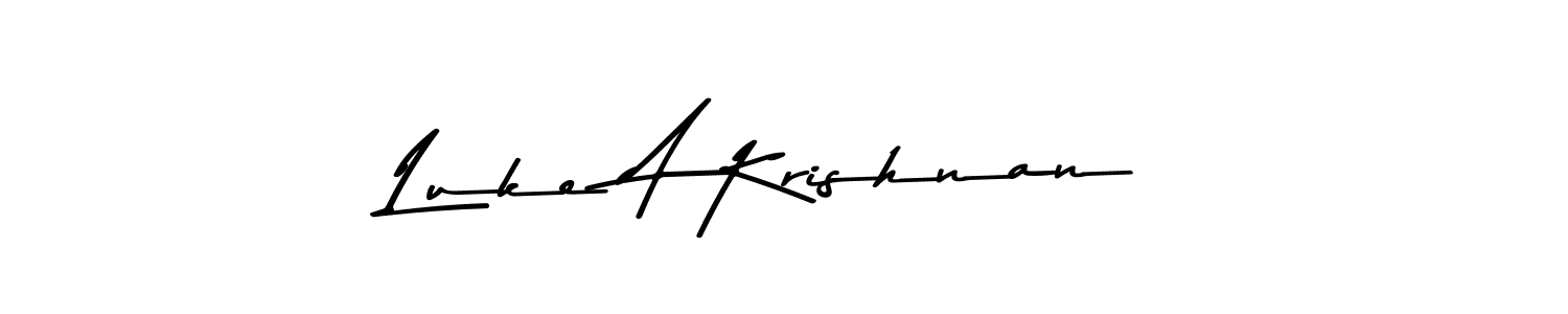 Create a beautiful signature design for name Luke A Krishnan. With this signature (Asem Kandis PERSONAL USE) fonts, you can make a handwritten signature for free. Luke A Krishnan signature style 9 images and pictures png