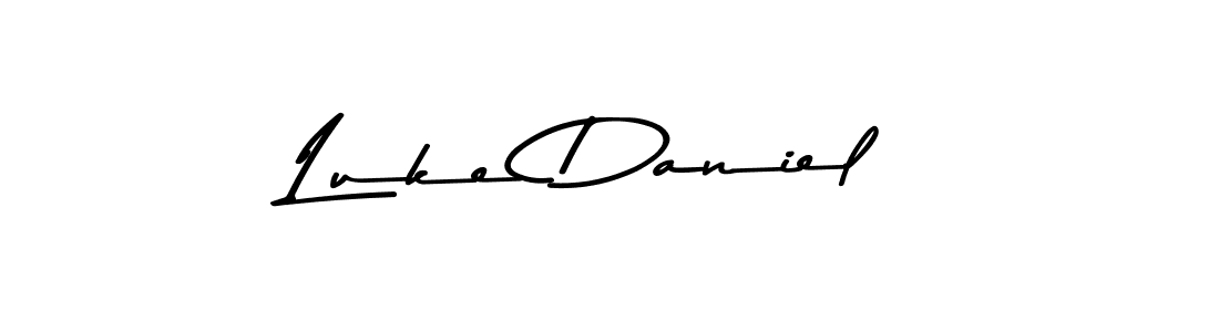 How to make Luke Daniel name signature. Use Asem Kandis PERSONAL USE style for creating short signs online. This is the latest handwritten sign. Luke Daniel signature style 9 images and pictures png