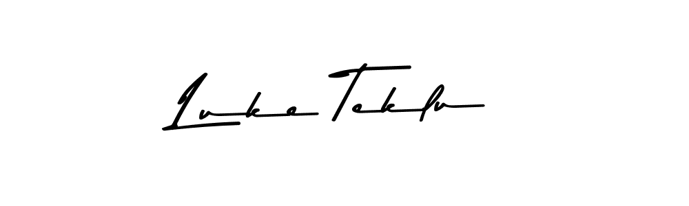 Also You can easily find your signature by using the search form. We will create Luke Teklu name handwritten signature images for you free of cost using Asem Kandis PERSONAL USE sign style. Luke Teklu signature style 9 images and pictures png