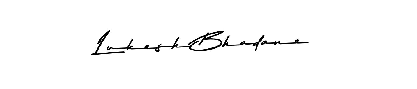 You should practise on your own different ways (Asem Kandis PERSONAL USE) to write your name (Lukesh Bhadane) in signature. don't let someone else do it for you. Lukesh Bhadane signature style 9 images and pictures png