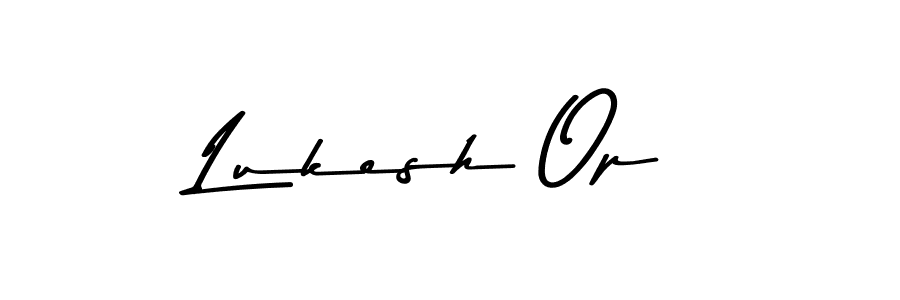 Use a signature maker to create a handwritten signature online. With this signature software, you can design (Asem Kandis PERSONAL USE) your own signature for name Lukesh Op. Lukesh Op signature style 9 images and pictures png