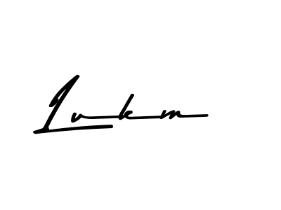 Create a beautiful signature design for name Lukm. With this signature (Asem Kandis PERSONAL USE) fonts, you can make a handwritten signature for free. Lukm signature style 9 images and pictures png