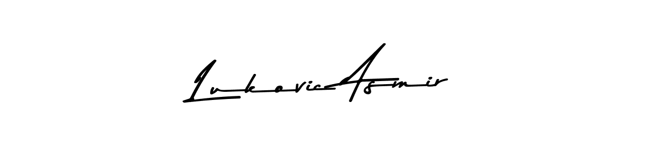 The best way (Asem Kandis PERSONAL USE) to make a short signature is to pick only two or three words in your name. The name Lukovic Asmir include a total of six letters. For converting this name. Lukovic Asmir signature style 9 images and pictures png