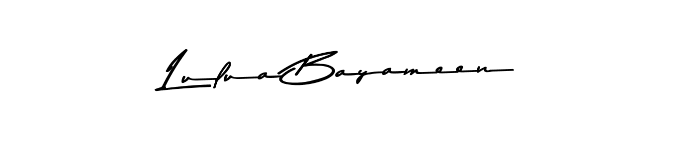Lulua Bayameen stylish signature style. Best Handwritten Sign (Asem Kandis PERSONAL USE) for my name. Handwritten Signature Collection Ideas for my name Lulua Bayameen. Lulua Bayameen signature style 9 images and pictures png