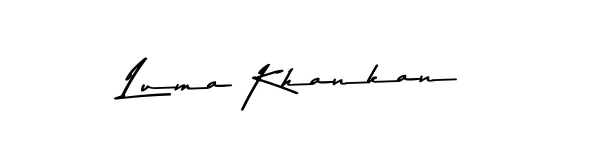 Design your own signature with our free online signature maker. With this signature software, you can create a handwritten (Asem Kandis PERSONAL USE) signature for name Luma Khankan. Luma Khankan signature style 9 images and pictures png