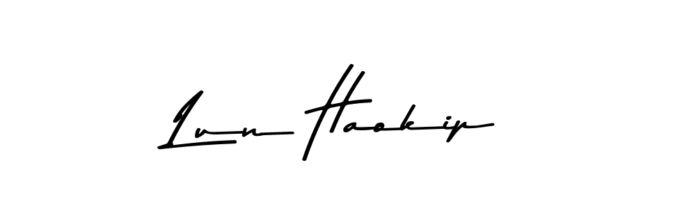 The best way (Asem Kandis PERSONAL USE) to make a short signature is to pick only two or three words in your name. The name Lun Haokip include a total of six letters. For converting this name. Lun Haokip signature style 9 images and pictures png