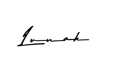 How to make Lunah signature? Asem Kandis PERSONAL USE is a professional autograph style. Create handwritten signature for Lunah name. Lunah signature style 9 images and pictures png