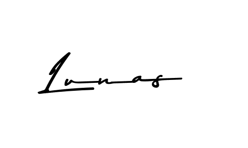 Design your own signature with our free online signature maker. With this signature software, you can create a handwritten (Asem Kandis PERSONAL USE) signature for name Lunas. Lunas signature style 9 images and pictures png