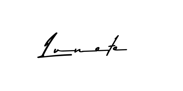 How to make Lunete name signature. Use Asem Kandis PERSONAL USE style for creating short signs online. This is the latest handwritten sign. Lunete signature style 9 images and pictures png