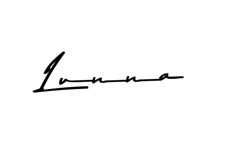 Use a signature maker to create a handwritten signature online. With this signature software, you can design (Asem Kandis PERSONAL USE) your own signature for name Lunna. Lunna signature style 9 images and pictures png