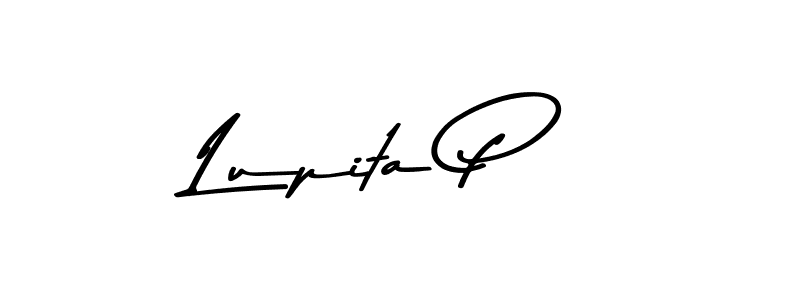 Create a beautiful signature design for name Lupita P. With this signature (Asem Kandis PERSONAL USE) fonts, you can make a handwritten signature for free. Lupita P signature style 9 images and pictures png