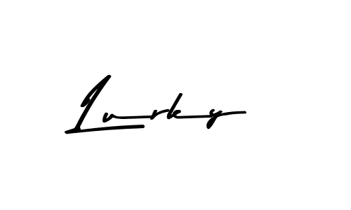How to make Lurky name signature. Use Asem Kandis PERSONAL USE style for creating short signs online. This is the latest handwritten sign. Lurky signature style 9 images and pictures png