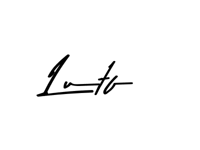 Design your own signature with our free online signature maker. With this signature software, you can create a handwritten (Asem Kandis PERSONAL USE) signature for name Lutf. Lutf signature style 9 images and pictures png