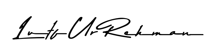 How to make Lutf Ur Rehman name signature. Use Asem Kandis PERSONAL USE style for creating short signs online. This is the latest handwritten sign. Lutf Ur Rehman signature style 9 images and pictures png