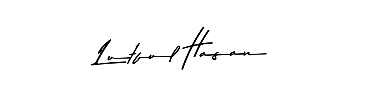 How to make Lutful Hasan name signature. Use Asem Kandis PERSONAL USE style for creating short signs online. This is the latest handwritten sign. Lutful Hasan signature style 9 images and pictures png