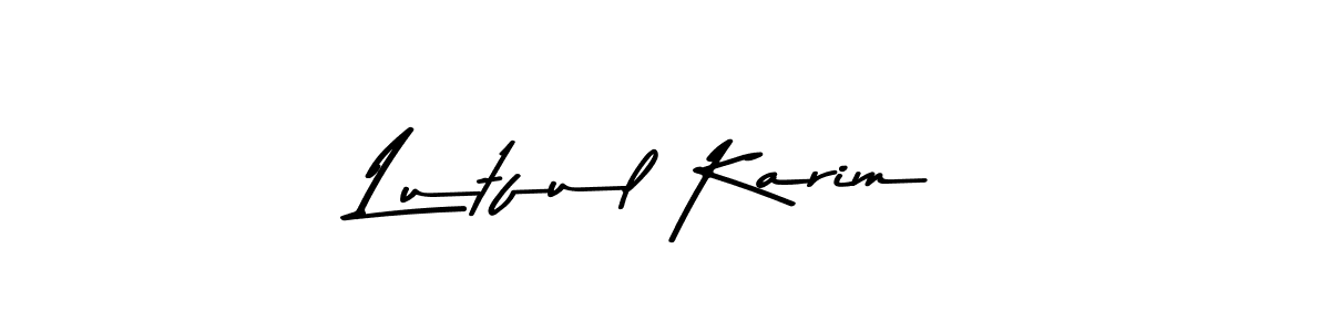 The best way (Asem Kandis PERSONAL USE) to make a short signature is to pick only two or three words in your name. The name Lutful Karim include a total of six letters. For converting this name. Lutful Karim signature style 9 images and pictures png