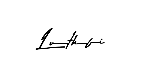 Create a beautiful signature design for name Luthfi. With this signature (Asem Kandis PERSONAL USE) fonts, you can make a handwritten signature for free. Luthfi signature style 9 images and pictures png