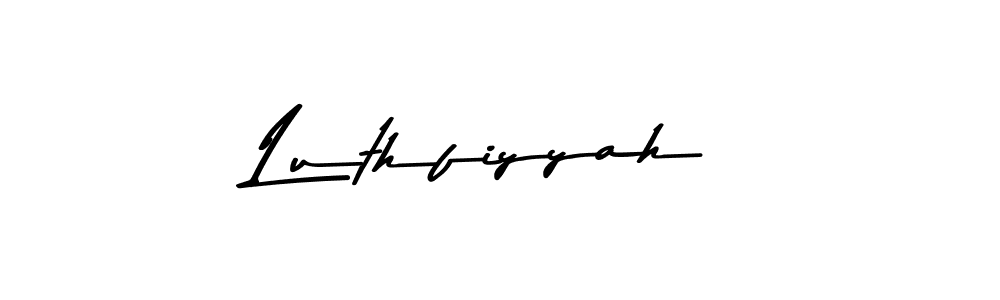 Use a signature maker to create a handwritten signature online. With this signature software, you can design (Asem Kandis PERSONAL USE) your own signature for name Luthfiyyah. Luthfiyyah signature style 9 images and pictures png