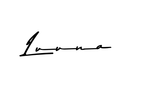 Make a beautiful signature design for name Luuna. With this signature (Asem Kandis PERSONAL USE) style, you can create a handwritten signature for free. Luuna signature style 9 images and pictures png