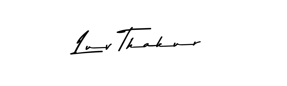 Make a beautiful signature design for name Luv Thakur. With this signature (Asem Kandis PERSONAL USE) style, you can create a handwritten signature for free. Luv Thakur signature style 9 images and pictures png