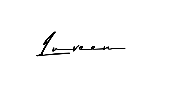 Create a beautiful signature design for name Luveen. With this signature (Asem Kandis PERSONAL USE) fonts, you can make a handwritten signature for free. Luveen signature style 9 images and pictures png