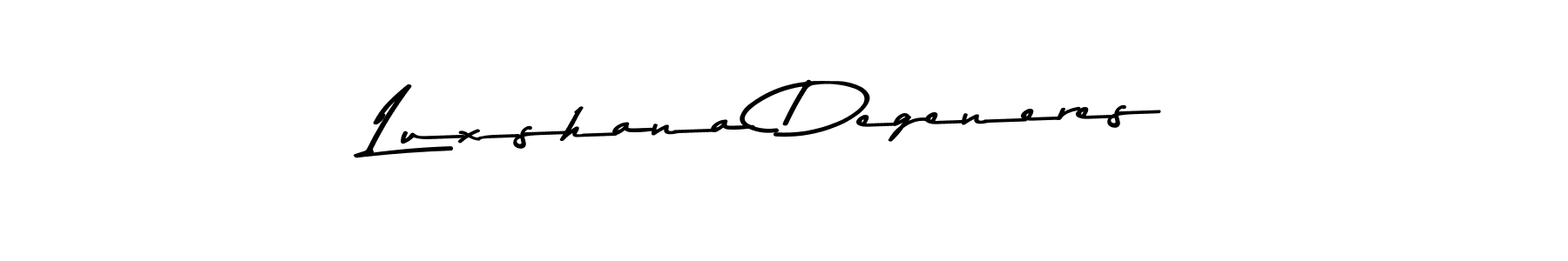 Luxshana Degeneres stylish signature style. Best Handwritten Sign (Asem Kandis PERSONAL USE) for my name. Handwritten Signature Collection Ideas for my name Luxshana Degeneres. Luxshana Degeneres signature style 9 images and pictures png